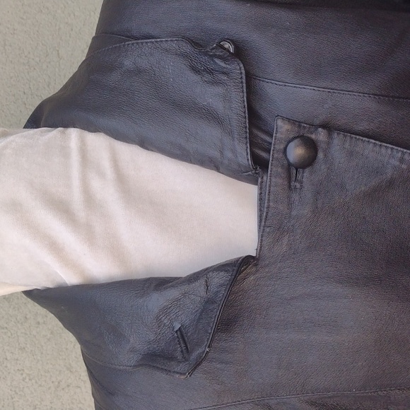 Vintage Pelle Studio Black Leather Long Coat S - Picture 4 of 16